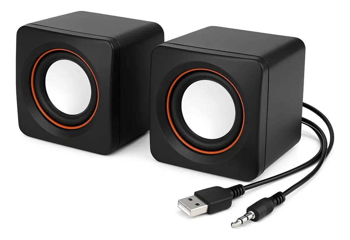 Caixa de Som Knup Kp-600 Multimídia USB Preto para PC e Notebook
